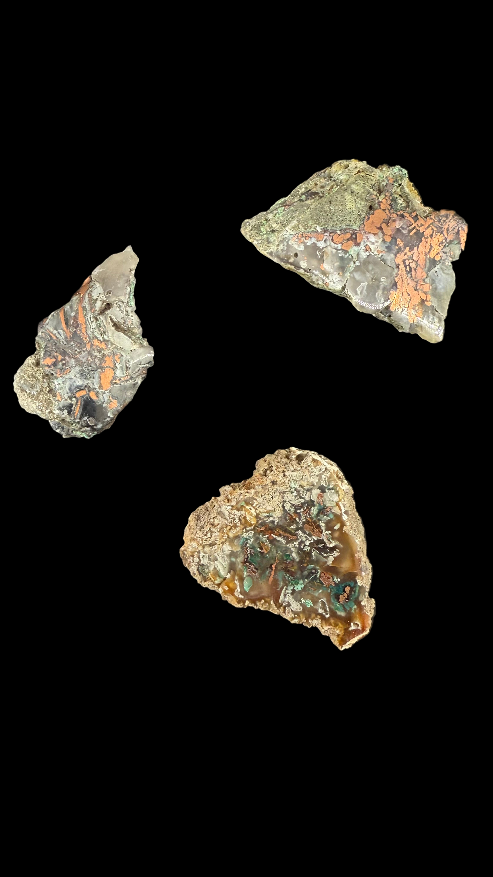 Copper & Chrysocolla in Chalcedony